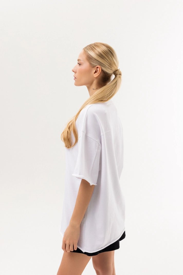 WOMEN’S OVERSIZE T - SHIRT BACK SEAM WHITE | MMSW