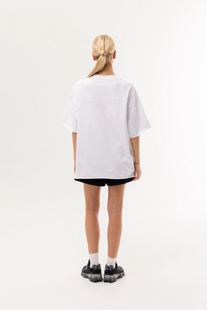 WOMEN’S OVERSIZE T - SHIRT BACK SEAM WHITE | MMSW