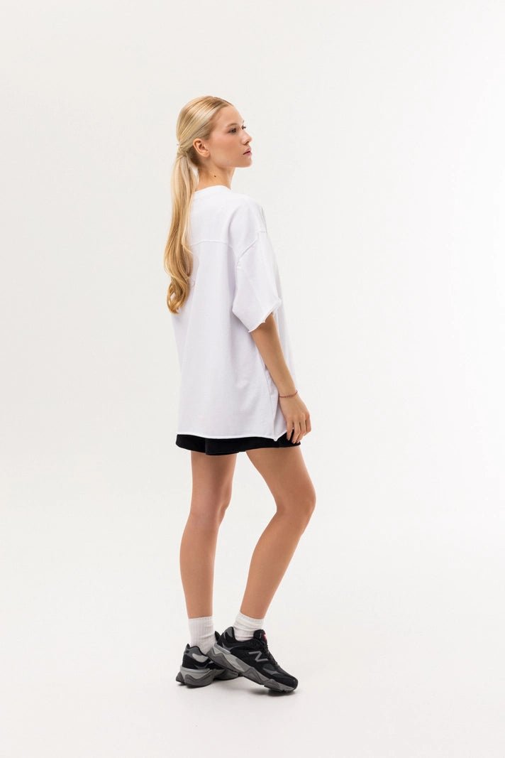 WOMEN’S OVERSIZE T - SHIRT BACK SEAM WHITE | MMSW