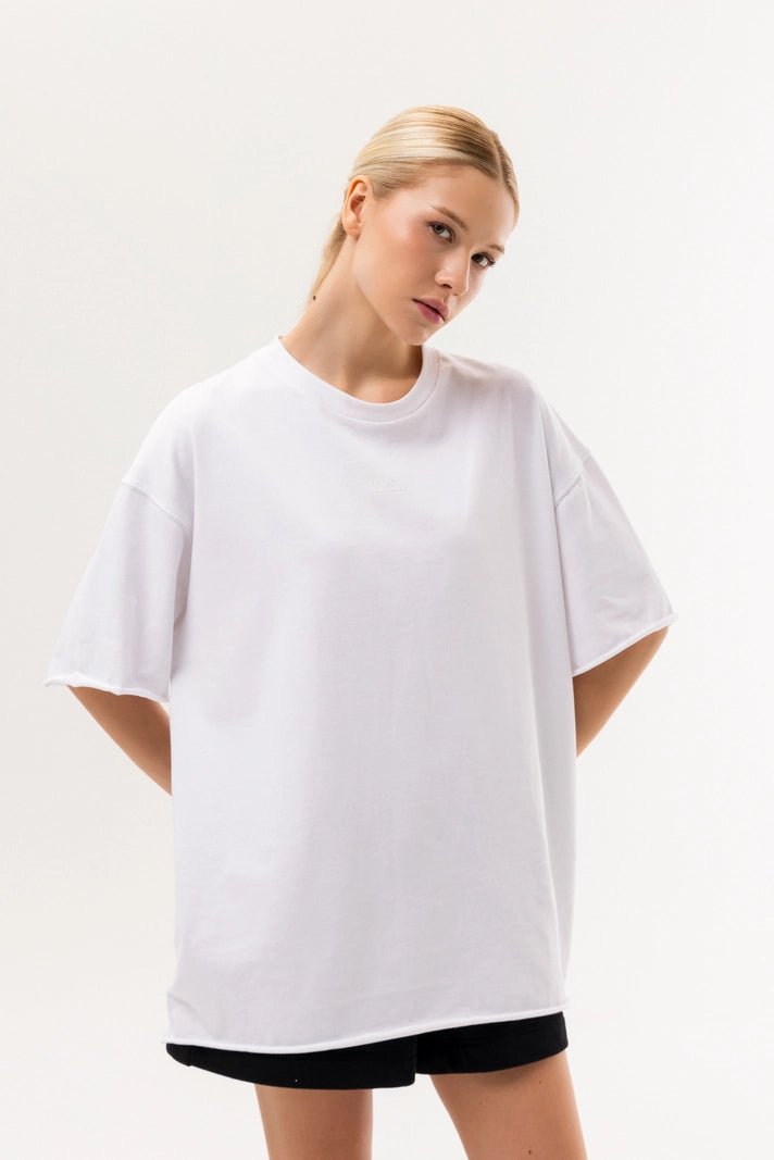 WOMEN’S OVERSIZE T - SHIRT BACK SEAM WHITE | MMSW