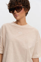 WOMEN’S OVERSIZE T-SHIRT LIGHT BEIGE MELANGE | MMSW