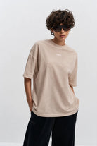 WOMEN’S OVERSIZE T-SHIRT LIGHT BEIGE MELANGE | MMSW