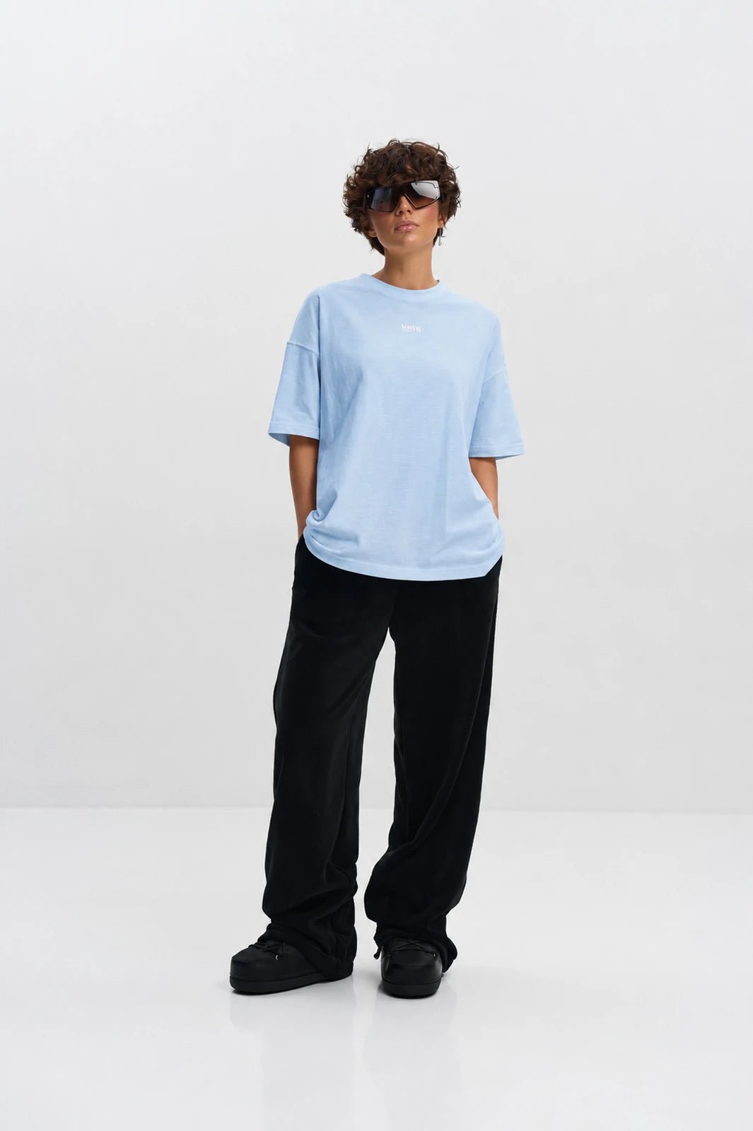 WOMEN’S OVERSIZE T-SHIRT LIGHT BLUE MELANGE | MMSW
