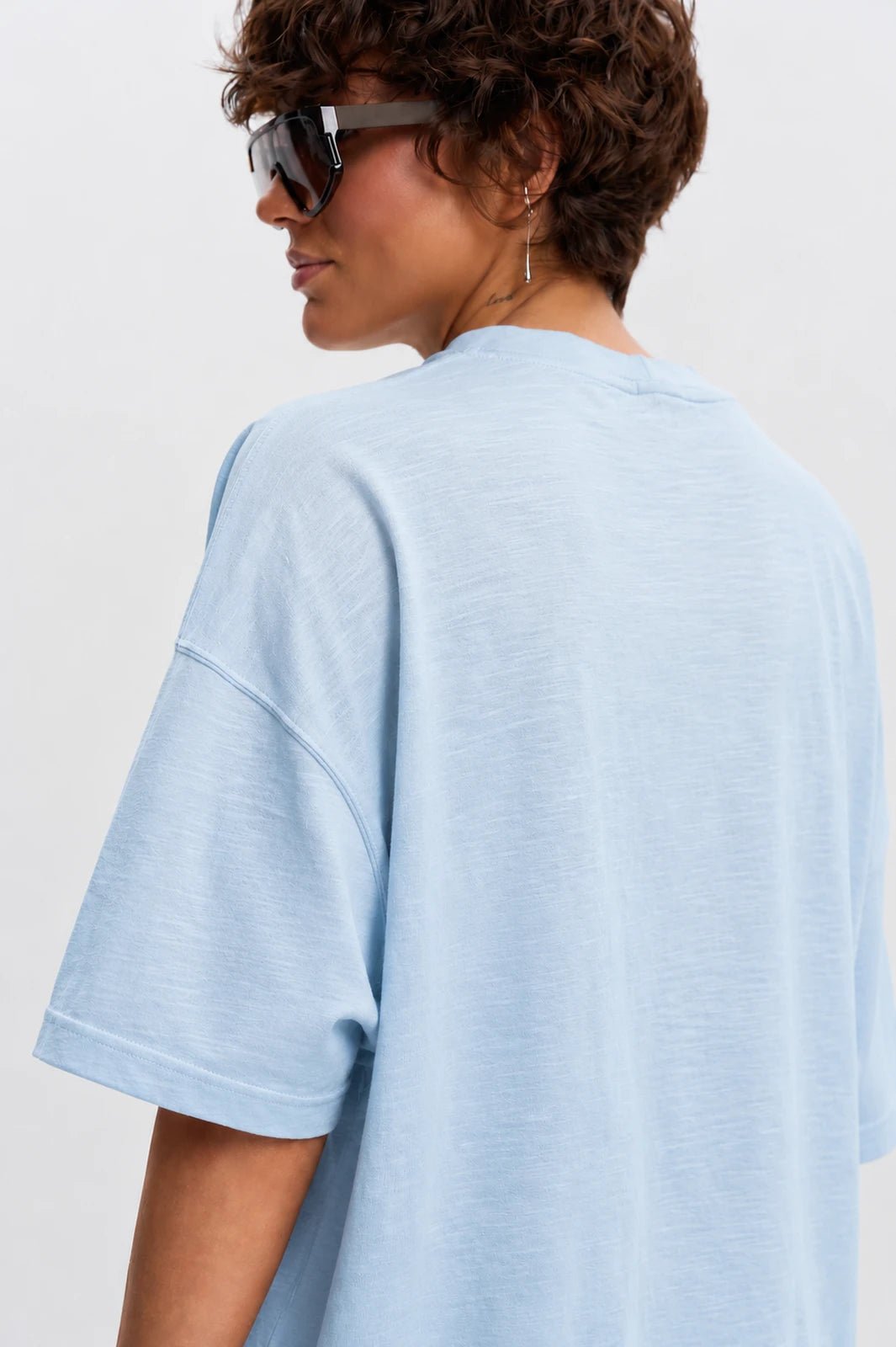 WOMEN’S OVERSIZE T-SHIRT LIGHT BLUE MELANGE | MMSW
