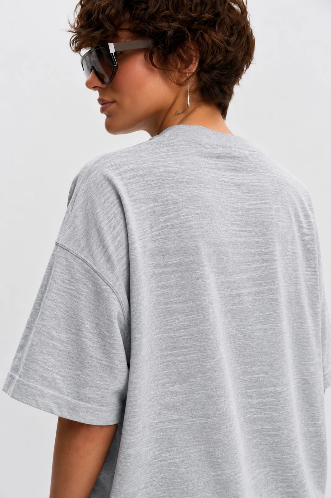 WOMEN’S OVERSIZE T-SHIRT LIGHT GREY MELANGE | MMSW