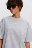 WOMEN’S OVERSIZE T-SHIRT LIGHT GREY MELANGE | MMSW
