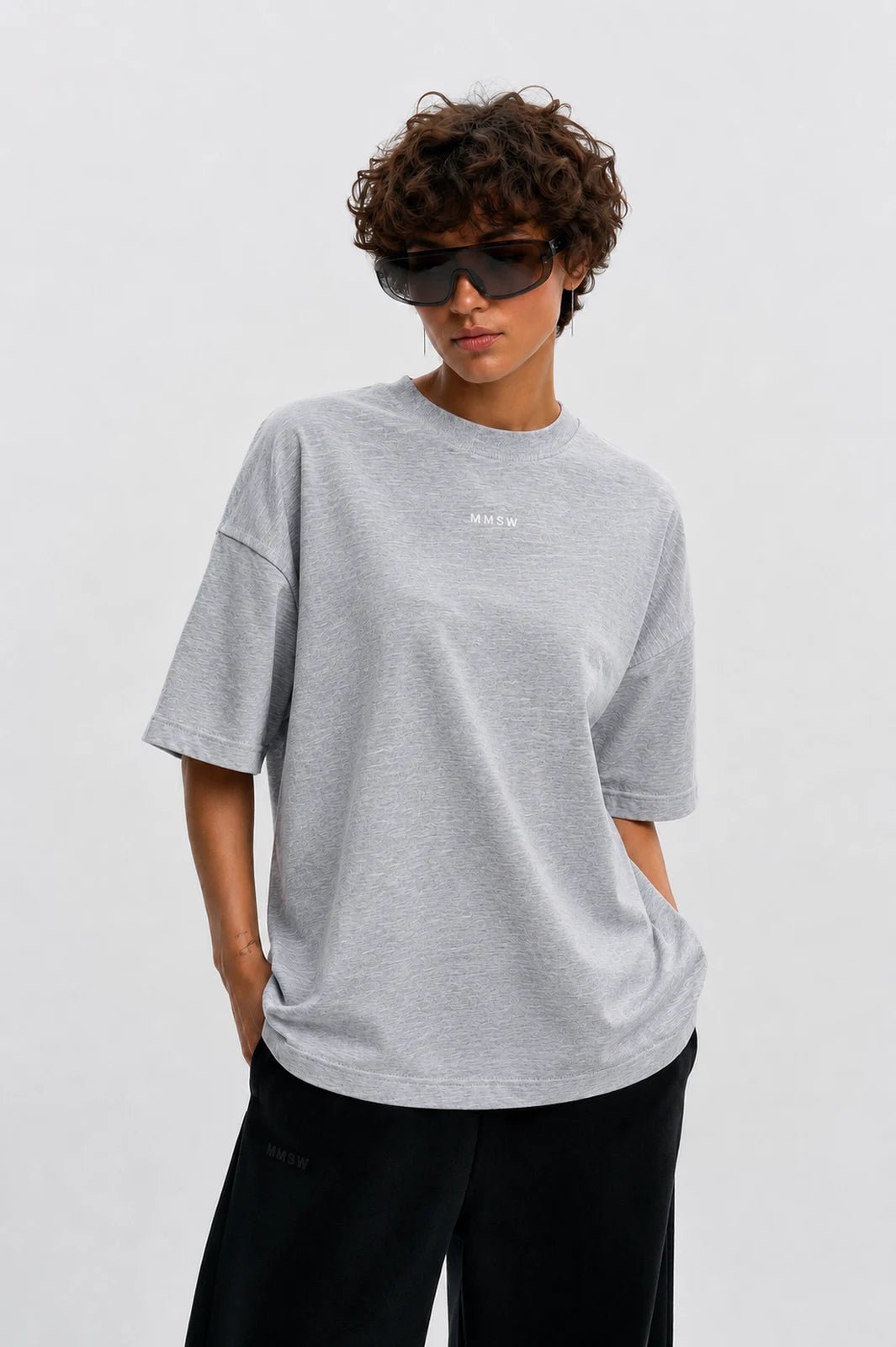 WOMEN’S OVERSIZE T-SHIRT LIGHT GREY MELANGE | MMSW