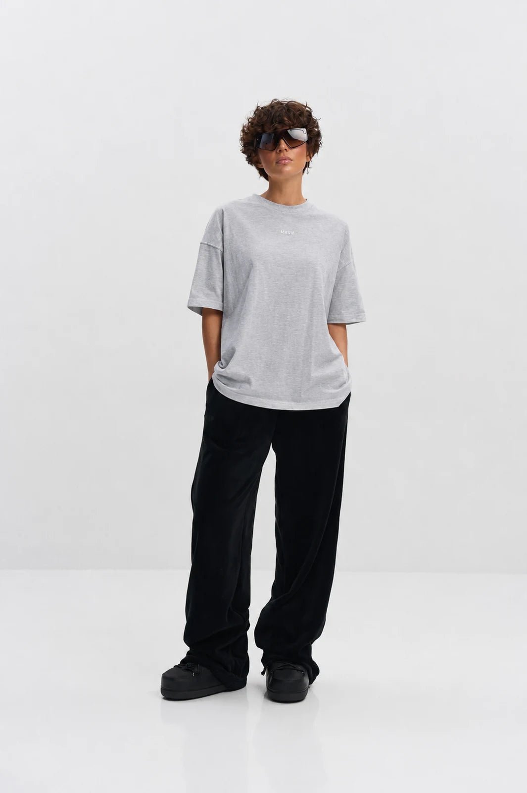 WOMEN’S OVERSIZE T-SHIRT LIGHT GREY MELANGE | MMSW