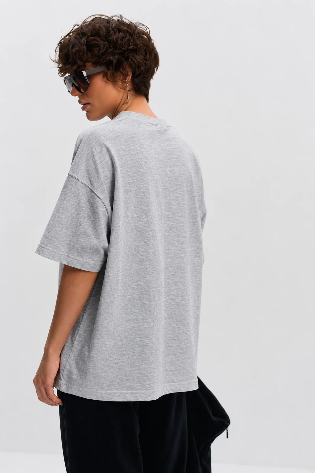 WOMEN’S OVERSIZE T-SHIRT LIGHT GREY MELANGE | MMSW