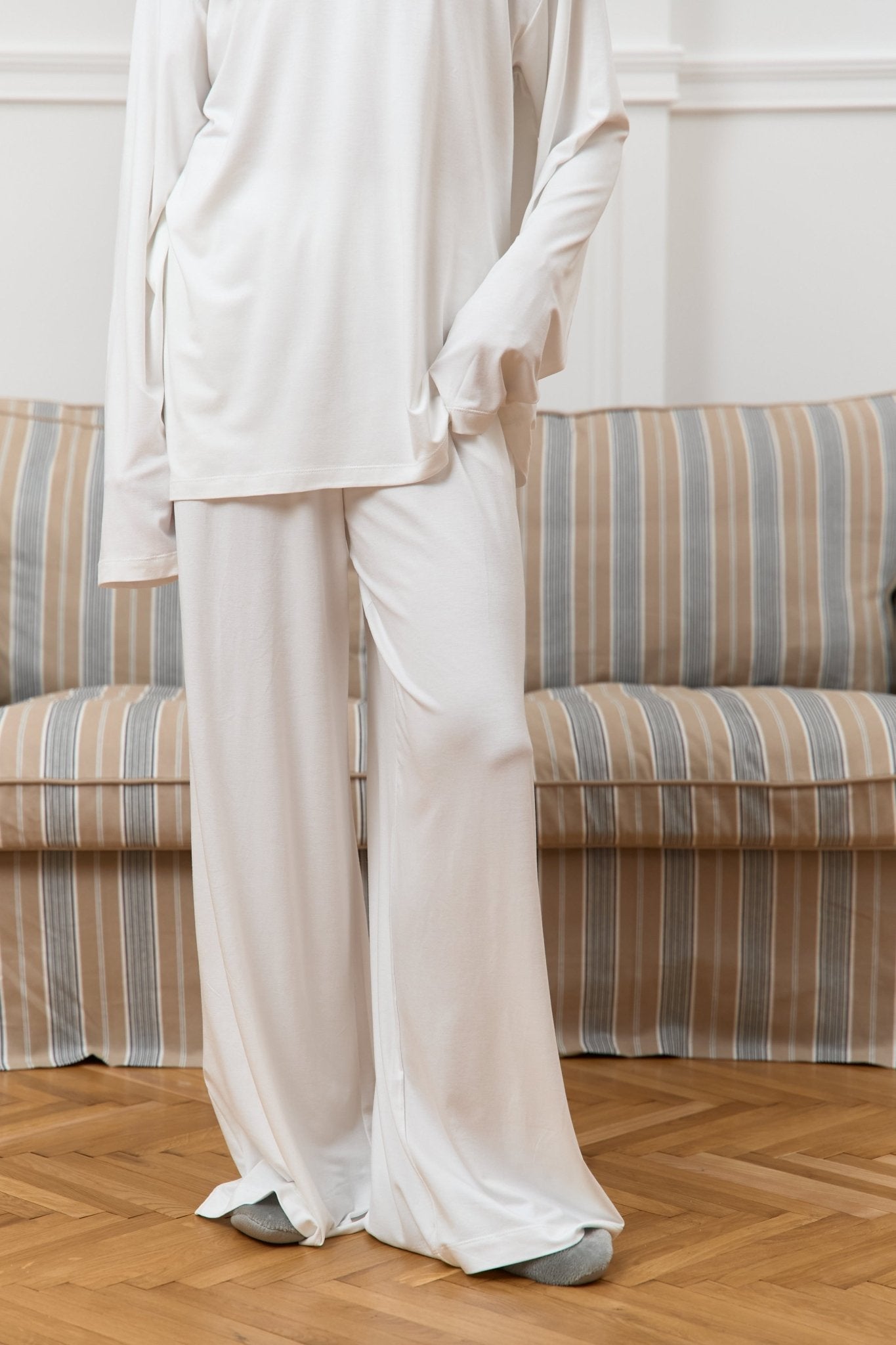 High - Waist Wide Pants Maison26 Off - White | MMSW