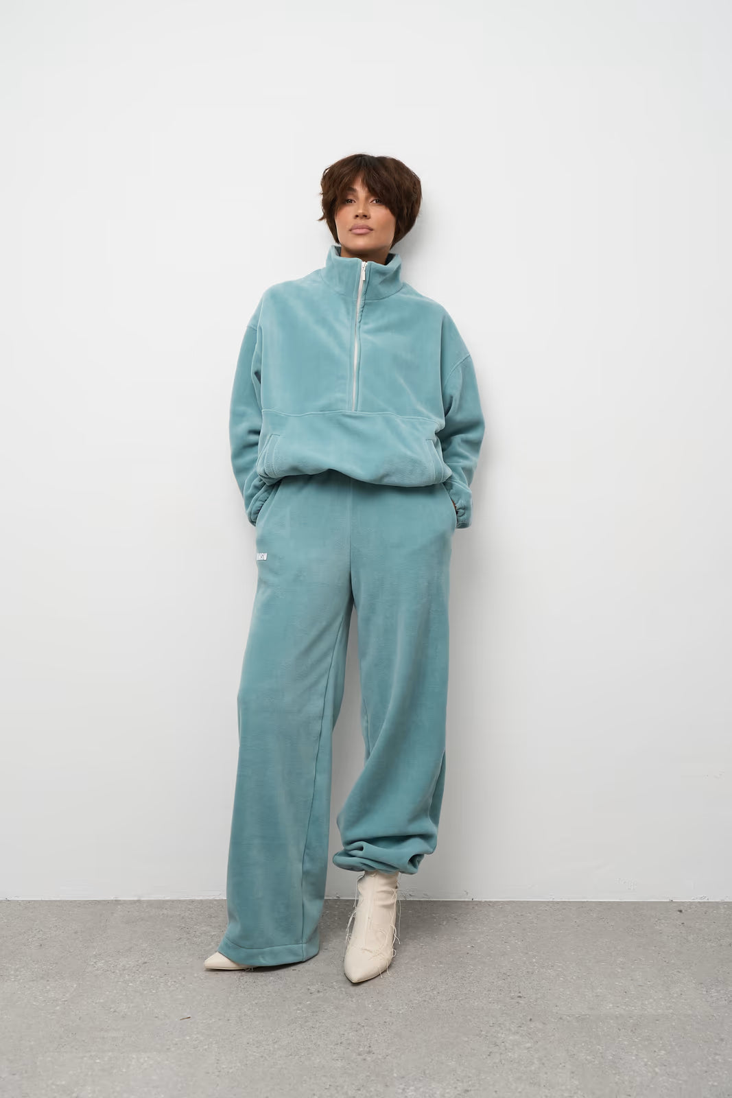 WOMEN’S POLAR FLEECE HALF ZIP SET SEA WAVE | MMSW