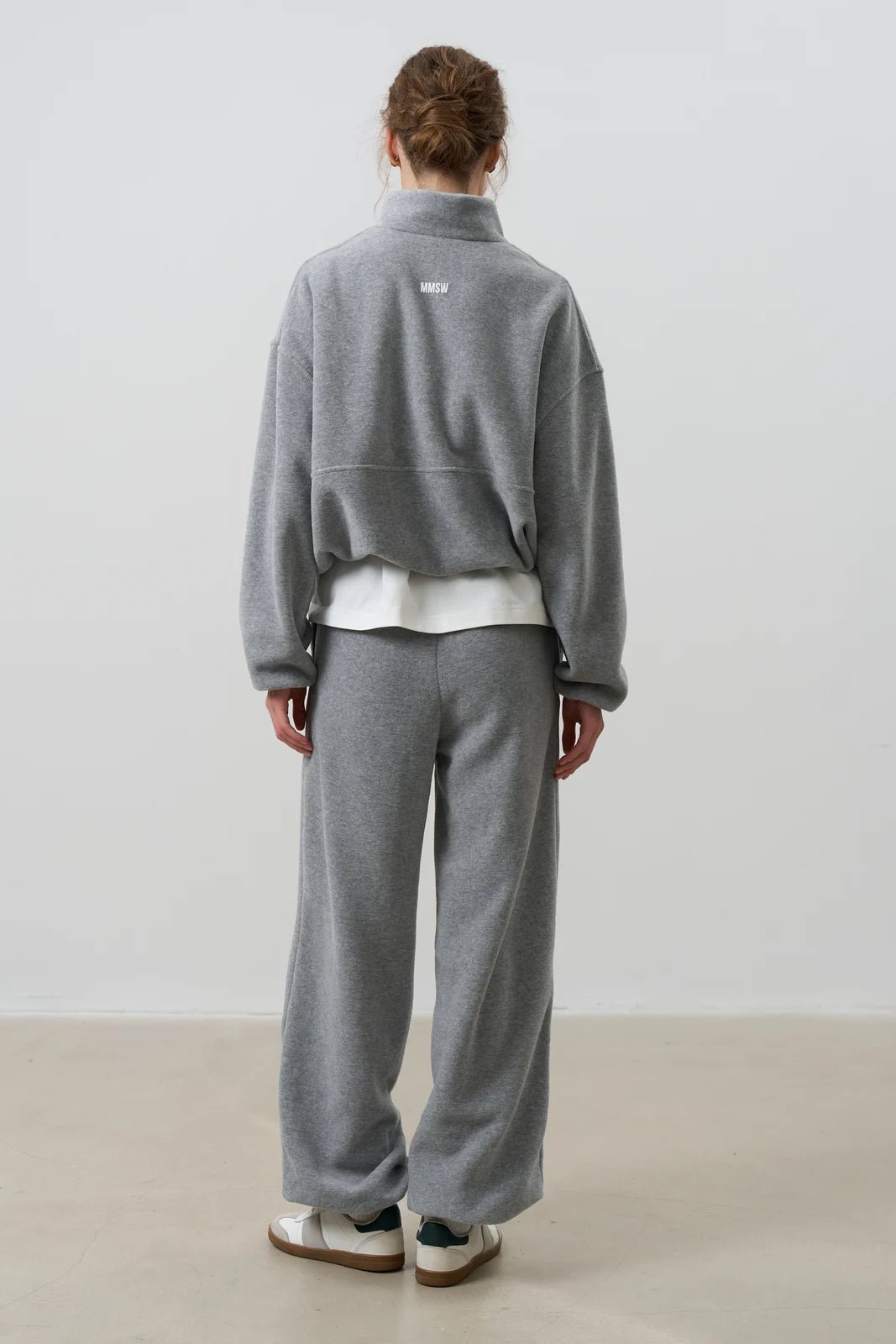 WOMEN’S POLAR FLEECE SWEATPANTS WITH DRAWSTRING HEATHER GREY | MMSW