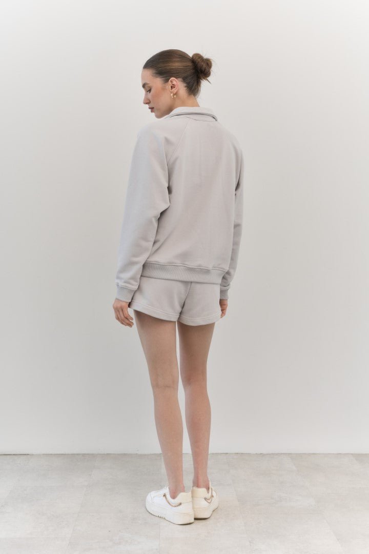 WOMEN’S POLO SWEATSHIRT COOL GREY | MMSW