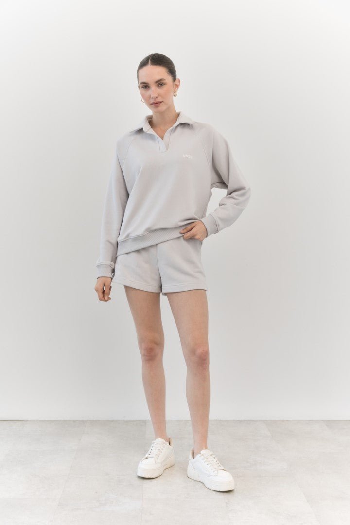 WOMEN’S POLO SWEATSHIRT COOL GREY | MMSW
