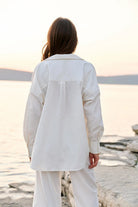 WOMEN’S SATIN LOUNGE SHIRT MILK | MMSW
