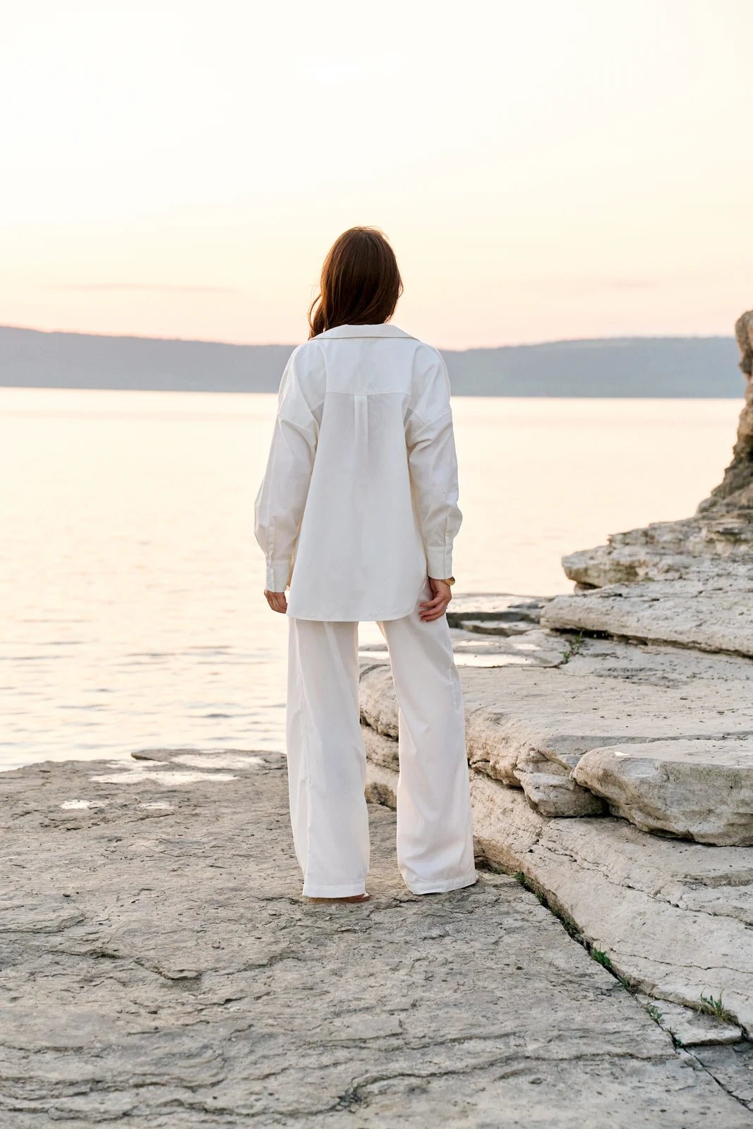WOMEN’S SATIN LOUNGE SHIRT MILK | MMSW