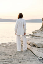 WOMEN’S SATIN LOUNGE SHIRT MILK | MMSW