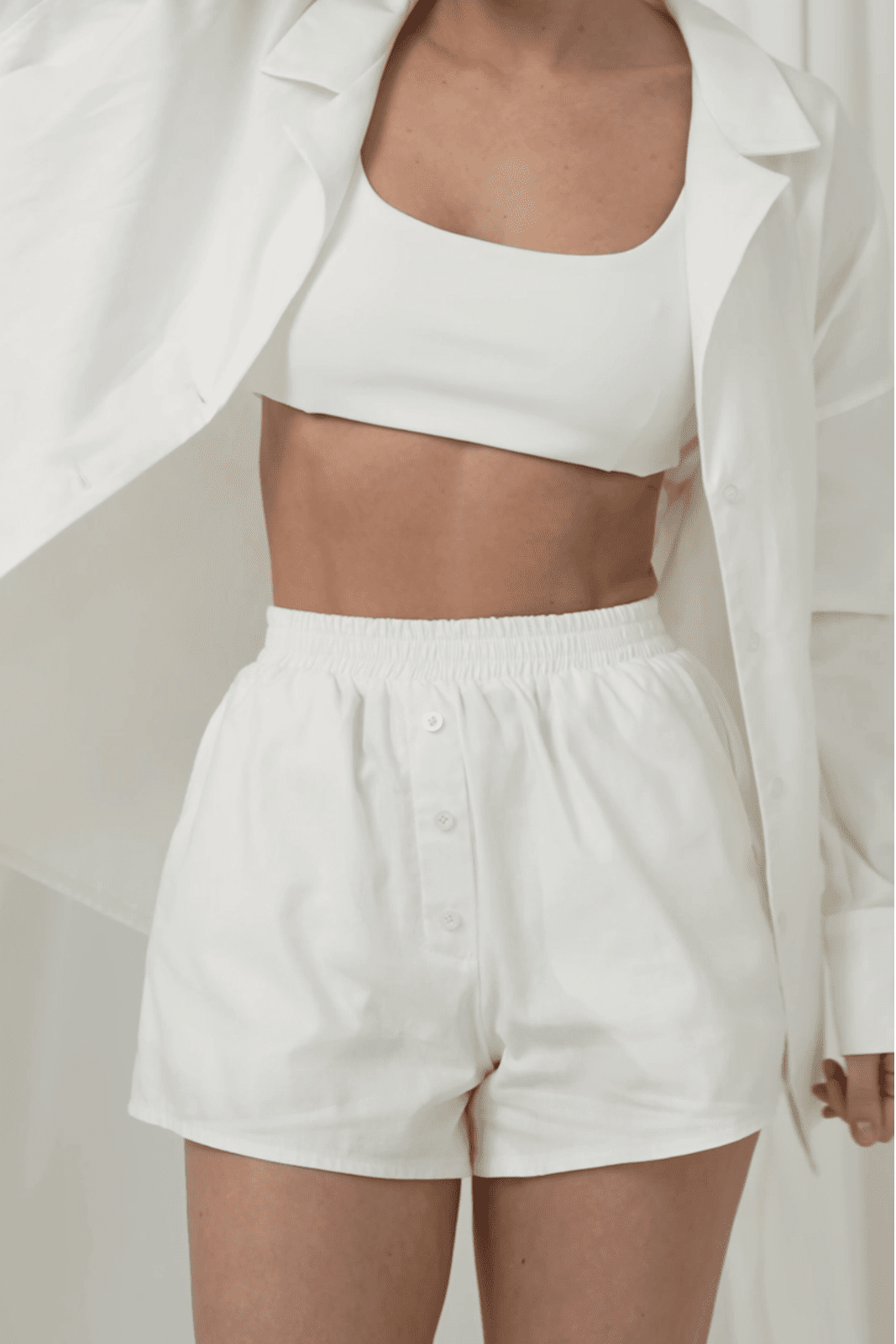 WOMEN’S SATIN LOUNGE SHORTS MILK | MMSW