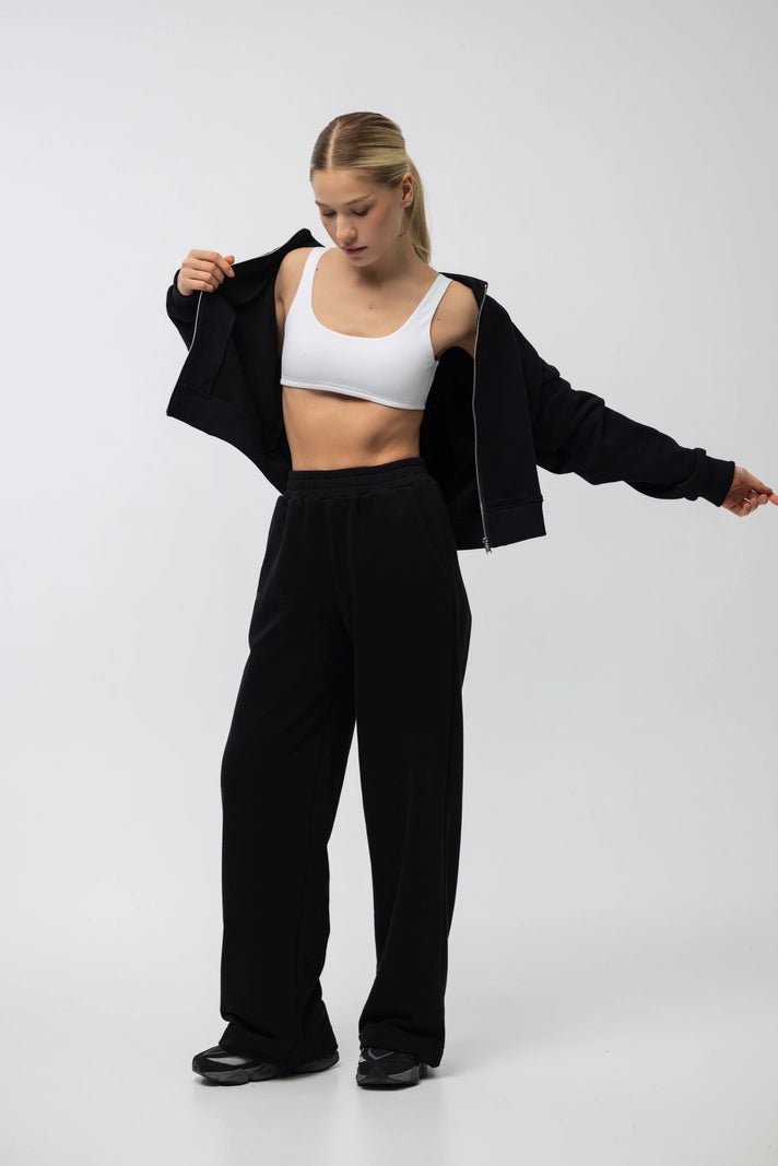 WOMEN’S STRAIGHT LEG SWEATPANTS BLACK | MMSW