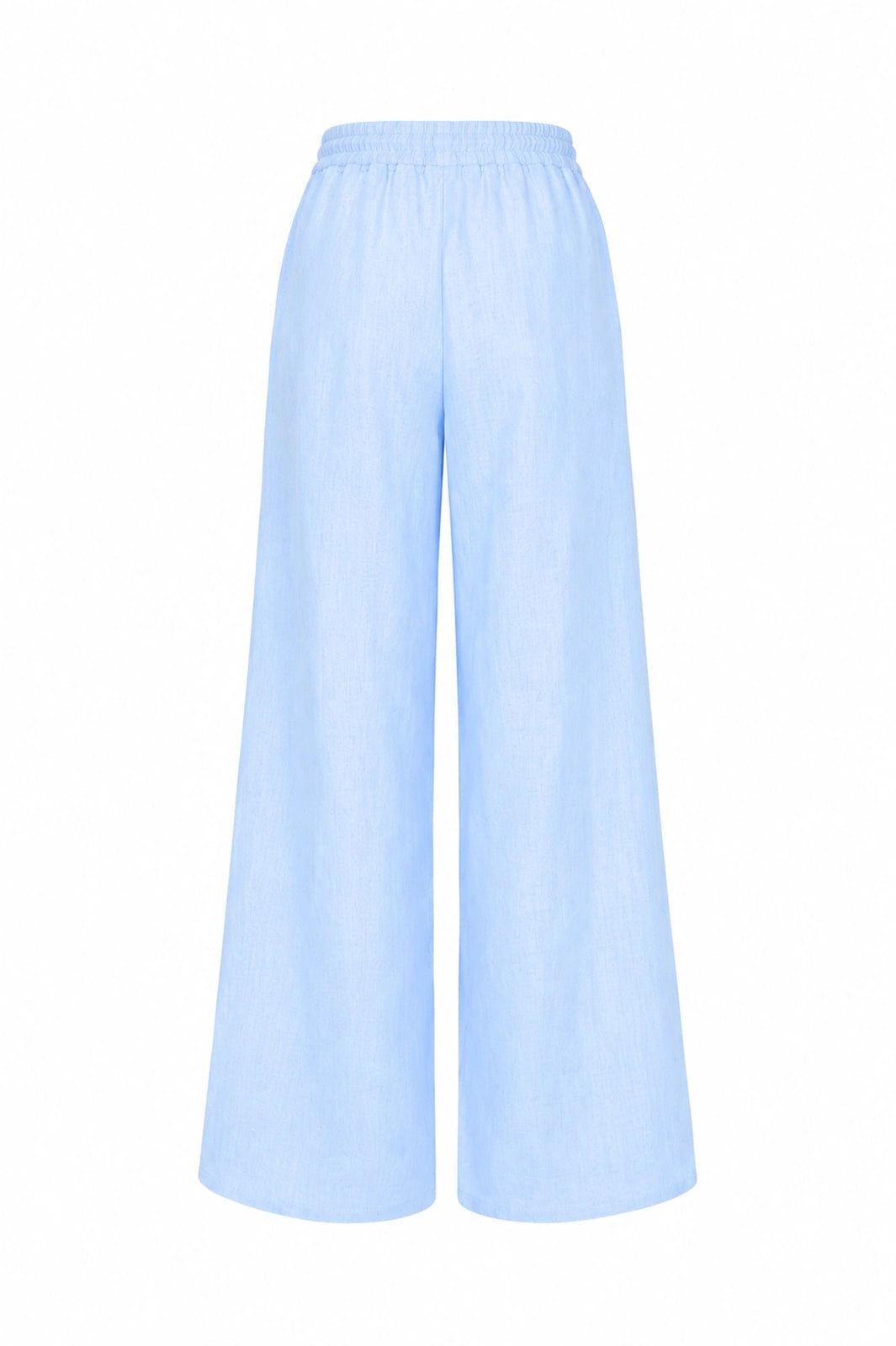 WOMEN’S STRAIGHT LINEN PANTS LIGHT BLUE | MMSW