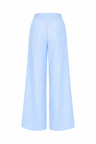 WOMEN’S STRAIGHT LINEN PANTS LIGHT BLUE | MMSW