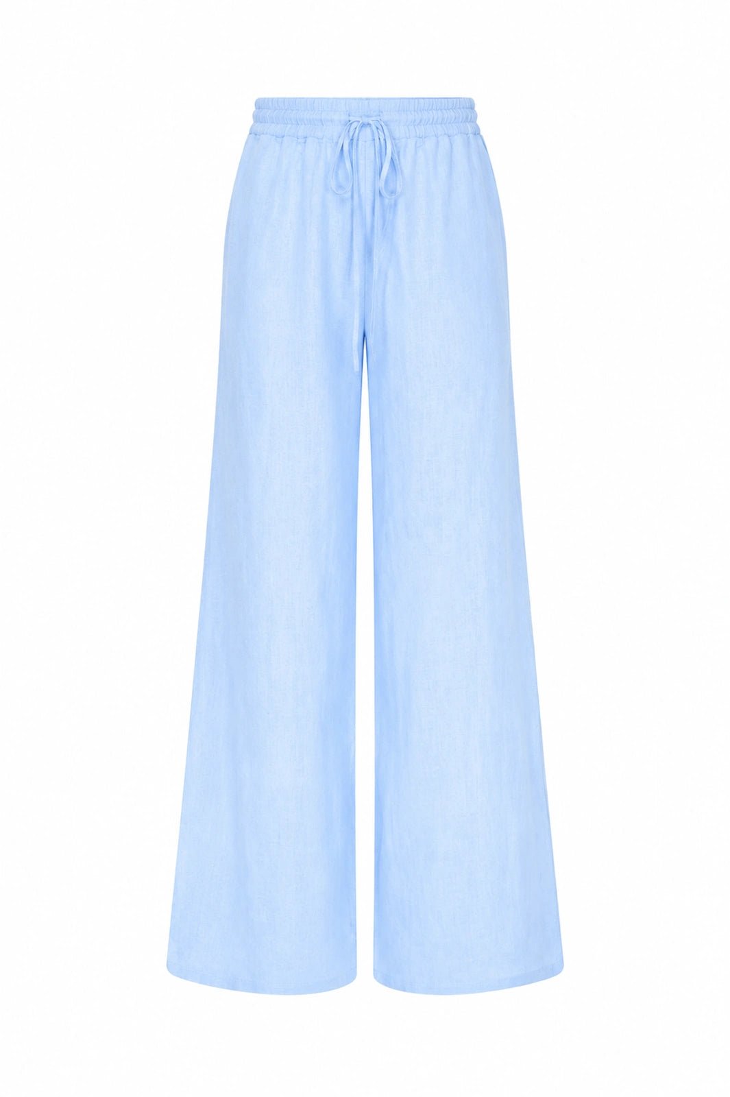 WOMEN’S STRAIGHT LINEN PANTS LIGHT BLUE | MMSW