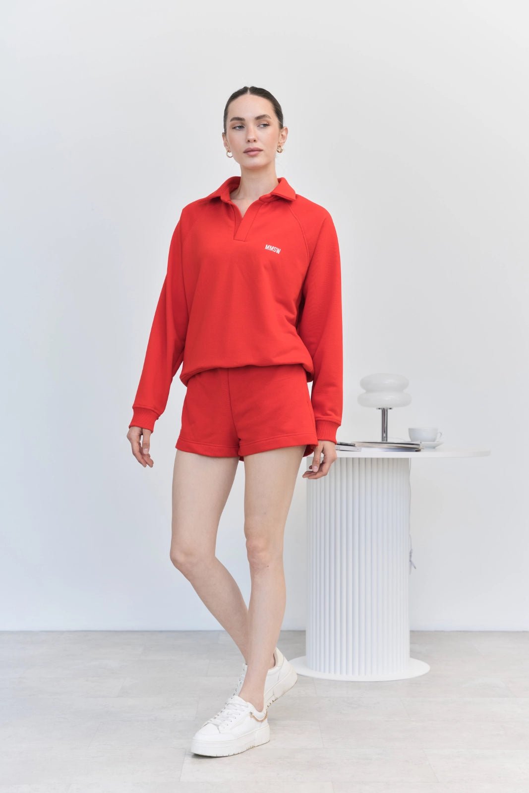 WOMEN’S SWEAT SHORTS LIGHT RED | MMSW