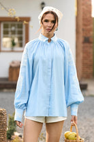 WOMEN’S VYSHYVANKA SHIRT LIGHT BLUE | MMSW