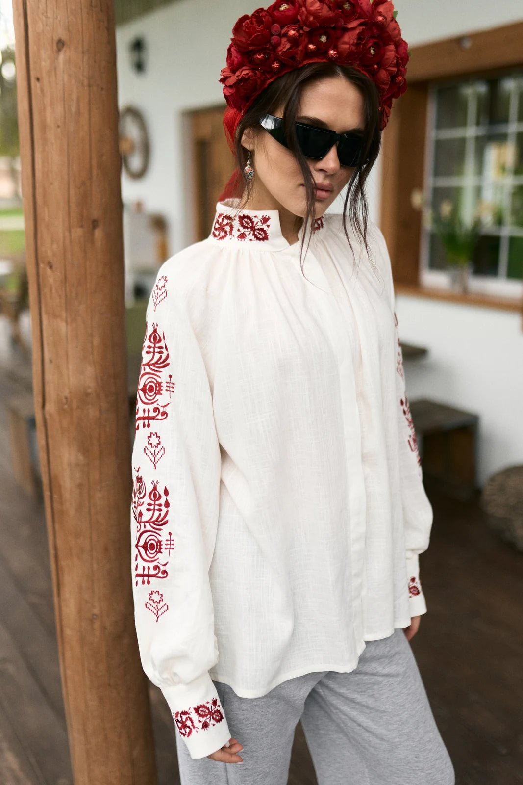 WOMEN’S VYSHYVANKA SHIRT MILK | MMSW