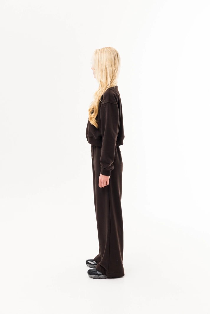 WOMEN’S ZIP SWEATSHIRT AND SWEATPANTS SET CHOCOLATE | MMSW