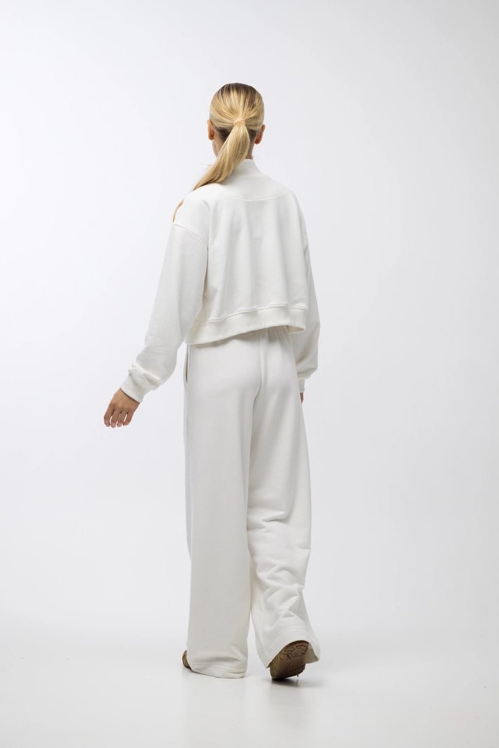 WOMEN’S ZIP SWEATSHIRT AND SWEATPANTS SET MILK | MMSW