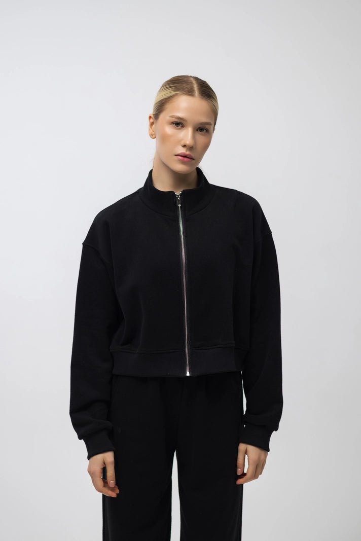 WOMEN’S ZIP SWEATSHIRT BLACK | MMSW