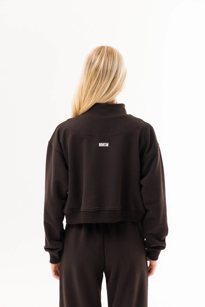 WOMEN’S ZIP SWEATSHIRT CHOCOLATE | MMSW